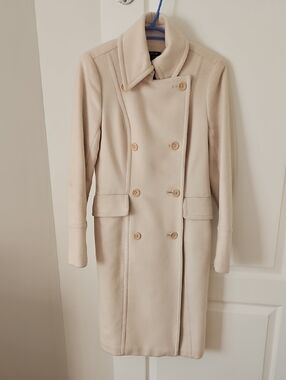 Jacob Cream Double-Breasted Wool Coat